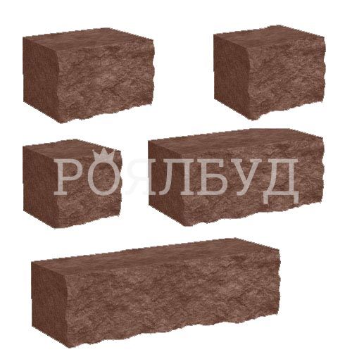 Камінь декоративний для клумби 300x175x150 персиковий