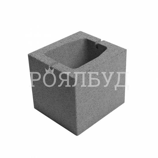 Блок пустотілий гладкий 190х190х190 сірий