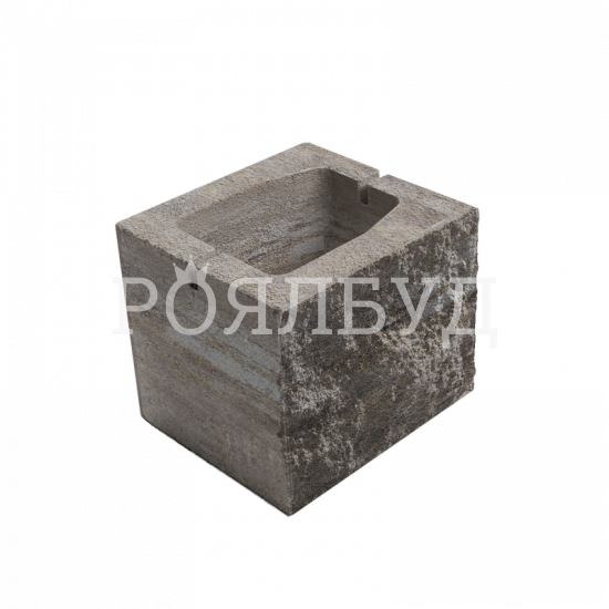 Блок пустотілий рваний 190х190х190 капучино