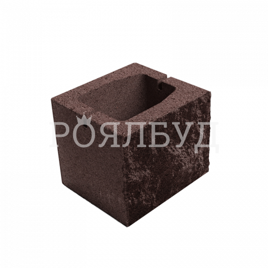 Блок пустотілий рваний 190х190х190 венге