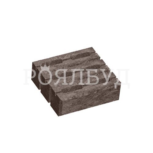Блок декоративний 300x300x100 для стовпа коричневий