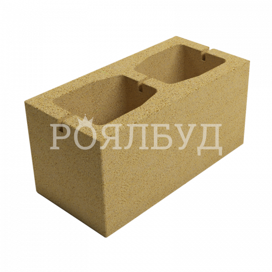 Блок пустотілий гладкий 390х190х190 сахара