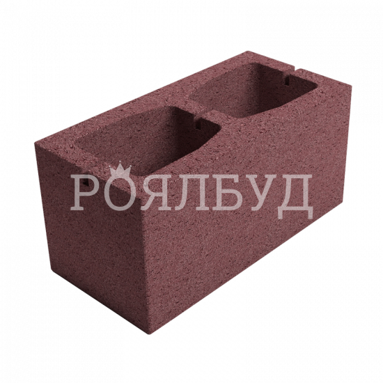 Блок пустотілий гладкий 390х190х190 вишня