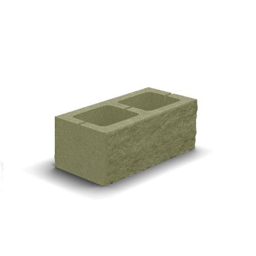 Блок декоративний 400x200x150 для паркану гірчичний