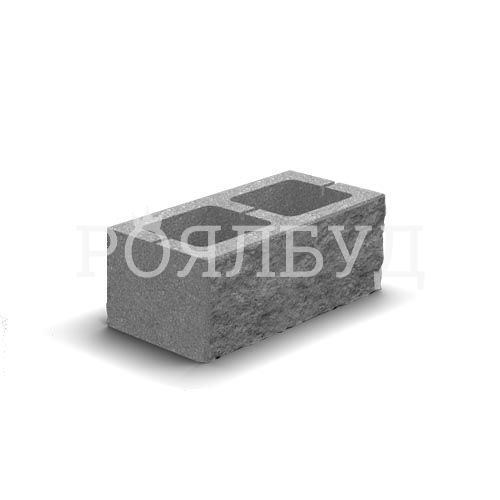 Блок декоративный 400x200x150 для забора серый