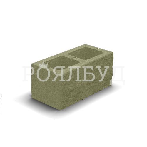 Блок декоративний 400x200x200 гірчичний