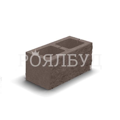 Блок декоративний 400x200x200 коричневий