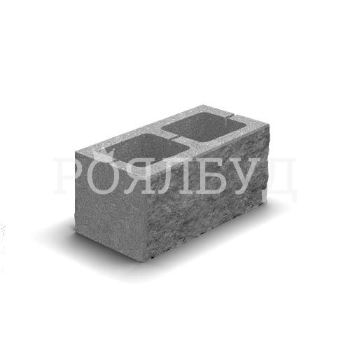 Блок декоративний 400x200x200 сірий
