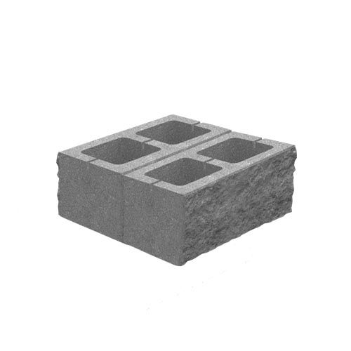 Блок декоративний 400x400x150 для колони бордовий