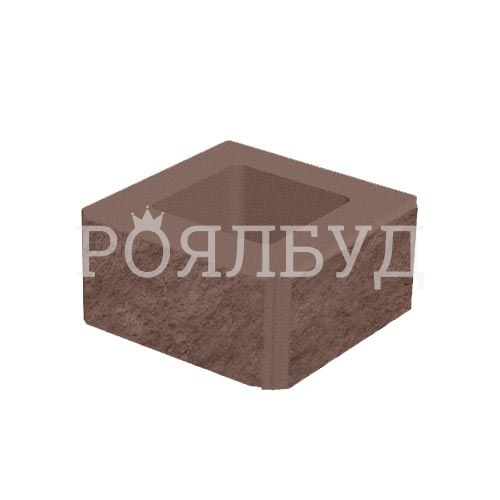Блок декоративний 400x400x200 бордовий