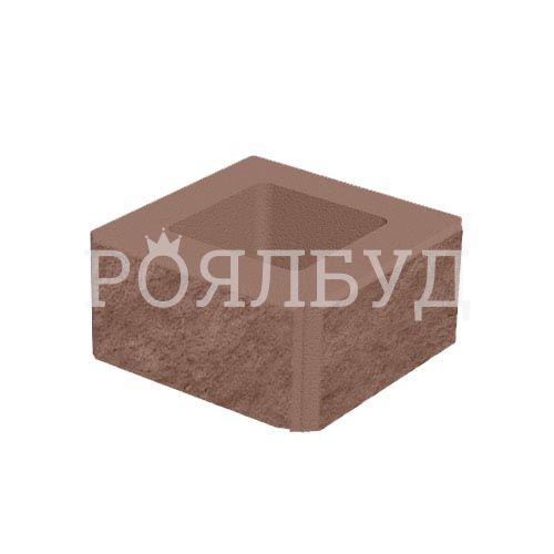 Блок декоративний 400x400x200 персиковий
