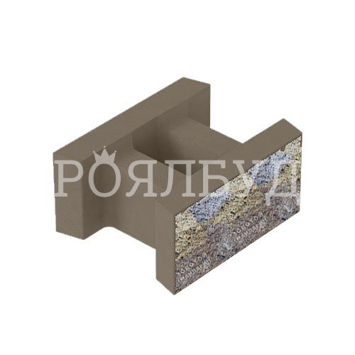 Блок декоративний незнімної опалубки 500x400x235 капрі