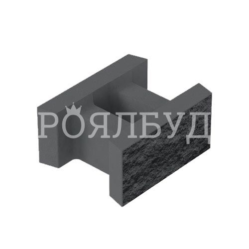 Блок декоративний незнімної опалубки 500x400x235 чорний
