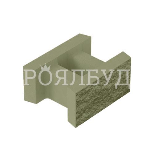 Блок декоративний незнімної опалубки 500x400x235 гірчичний