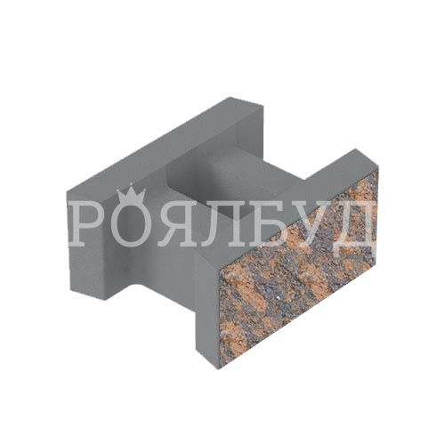 Блок декоративный несъемной опалубки 500x400x235 росано