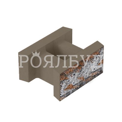 Блок декоративний незнімної опалубки 500x400x235 тоскана