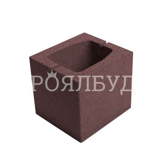 Блок гладкий 190мм Венге