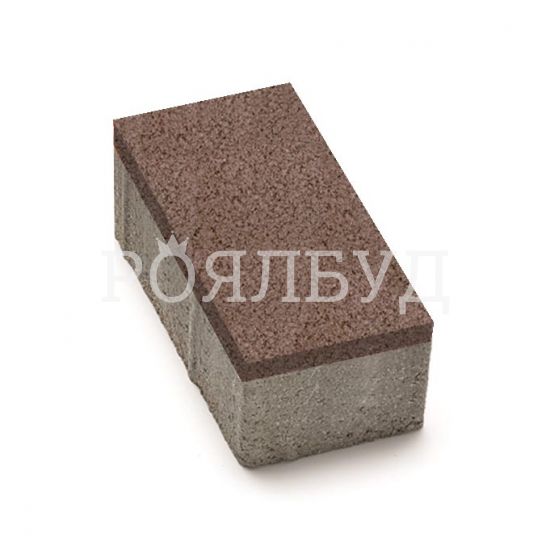 Цегла 200x100x60 без фаски Коричневий
