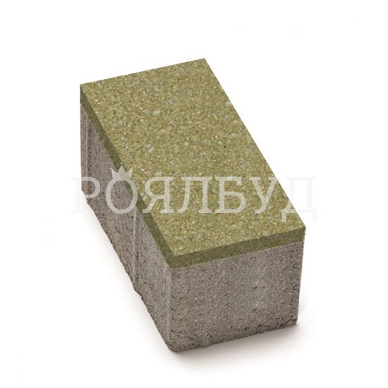 Цегла 200x100x80 без фаски Гірчичний