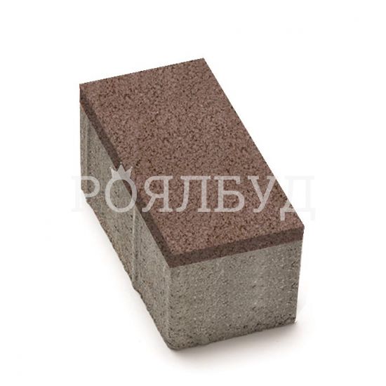 Цегла 200x100x80 без фаски Коричневий
