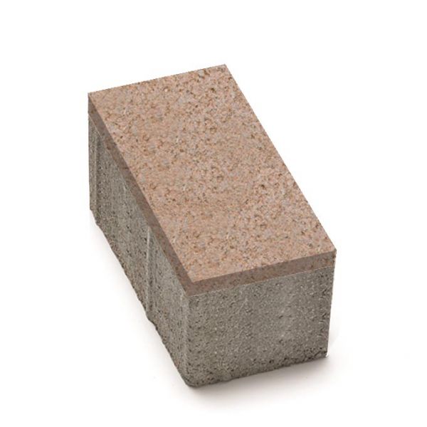 Цегла 200x100x80 без фаски Персиковий