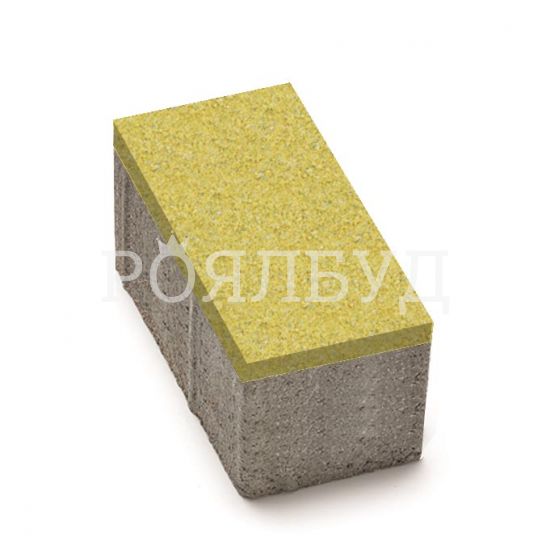 Цегла 200x100x80 без фаски Жовтий