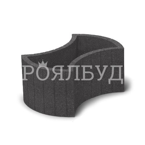 Квітник вібропресований 660x450 чорний