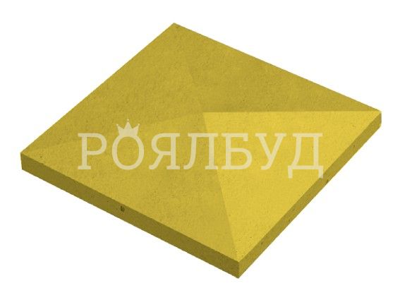 Кришка на стовпчик 480x480x80 жовтий