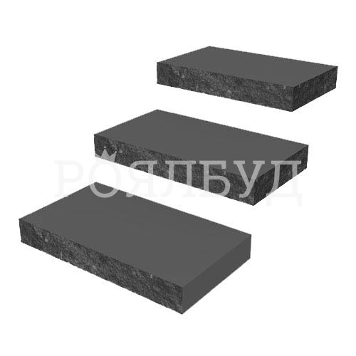 Крышка на парапет 450x250x60 черный с мрамором