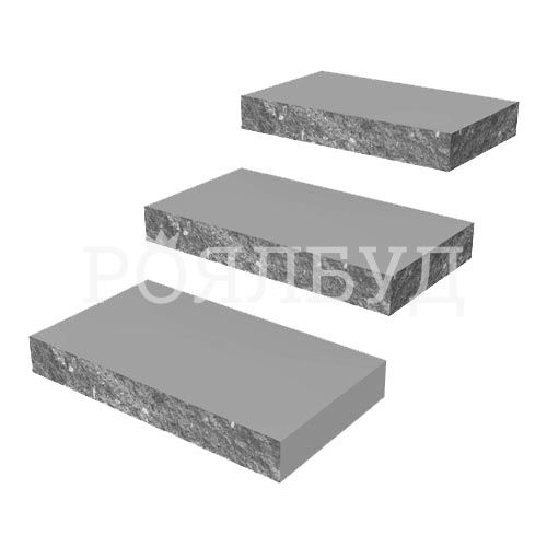 Кришка на парапет 450x250x60 сірий