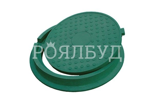 Люк полимерпесчный 4.5т круглый (зеленый, черный)