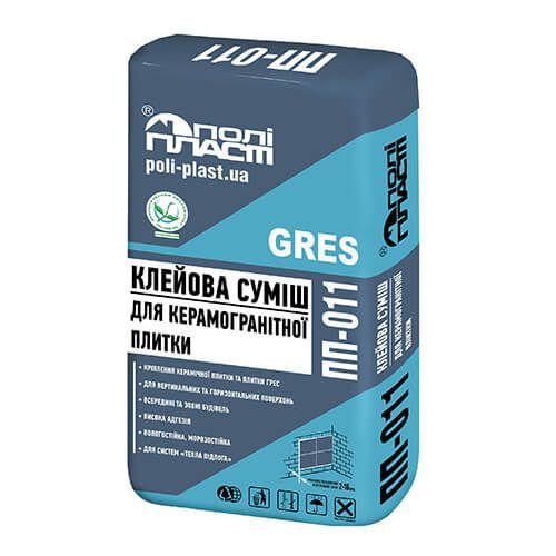 Полипласт ПП-011 Клеящая смесь для керамической плитки + Грес