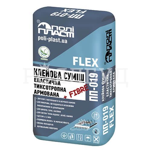 Полипласт ПП-019 Клеевая смесь эластичная тексотропная армированная фиброволокном FLEX