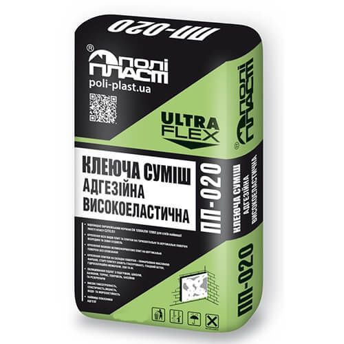 Полипласт ПП-020 Клеевая смесь высокоэластичная, высокоадгезионная ULTRA FLEX