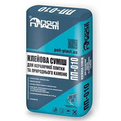 Полипласт ПП-010 Клеевая смесь для керамической плитки и натурального камня