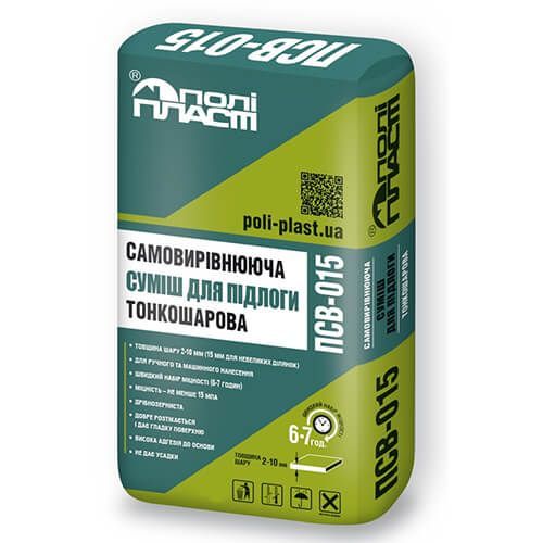 Полипласт ПСВ-015 Самовыравнивающаяся смесь для пола тонкослойная