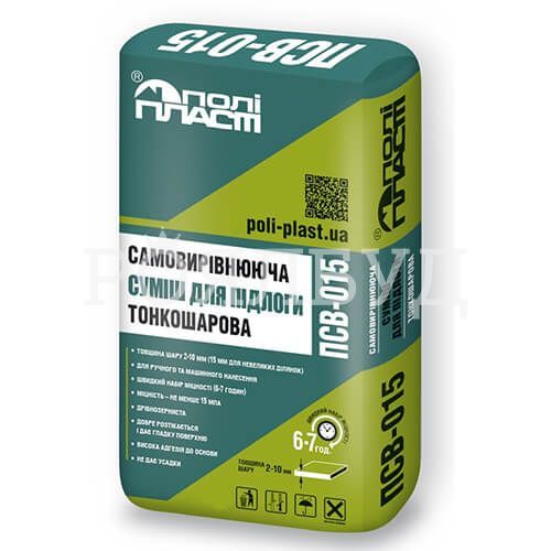 Полипласт ПСВ-015 Самовыравнивающаяся смесь для пола тонкослойная