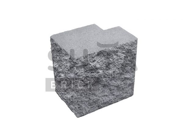 Полублок полнотелый угловой Silta Brick серый