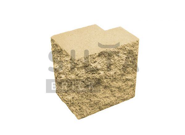 Полублок полнотелый угловой Silta Brick желтый