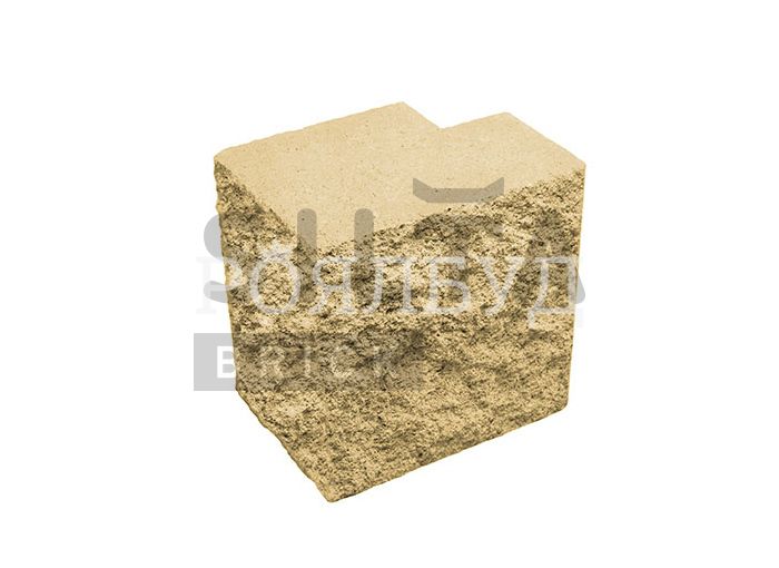 Полублок полнотелый угловой Silta Brick желтый