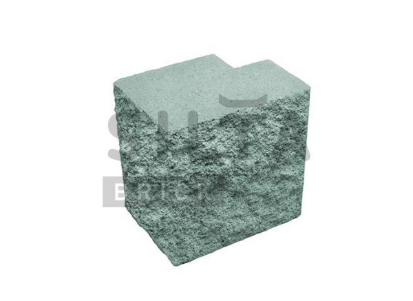 Полублок полнотелый угловой Silta Brick зеленый