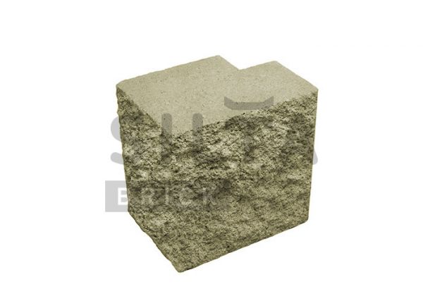 Полублок полнотелый угловой Silta Brick песочный