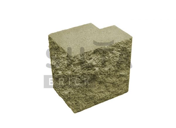 Полублок полнотелый угловой Silta Brick горчичный