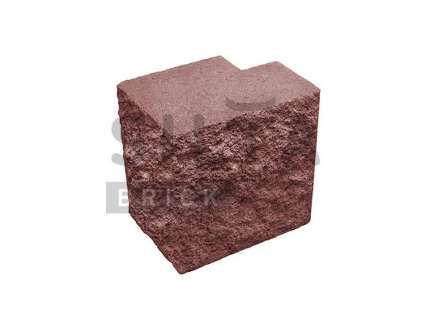 Полублок полнотелый угловой Silta Brick красный