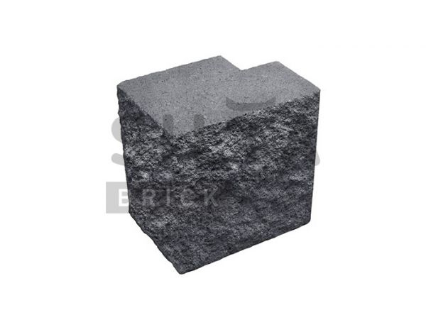 Полублок полнотелый угловой Silta Brick черный