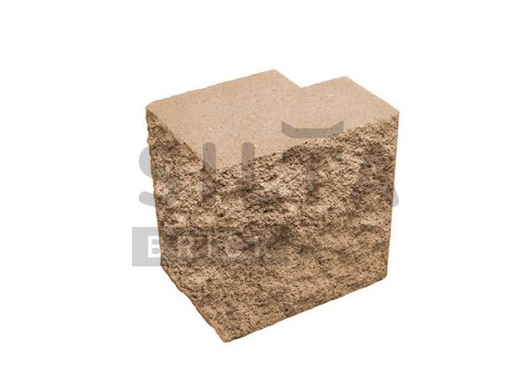 Полублок полнотелый угловой Silta Brick персиковый