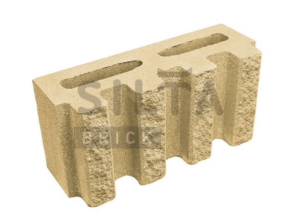 Блок канелюрный Silta Brick желтый