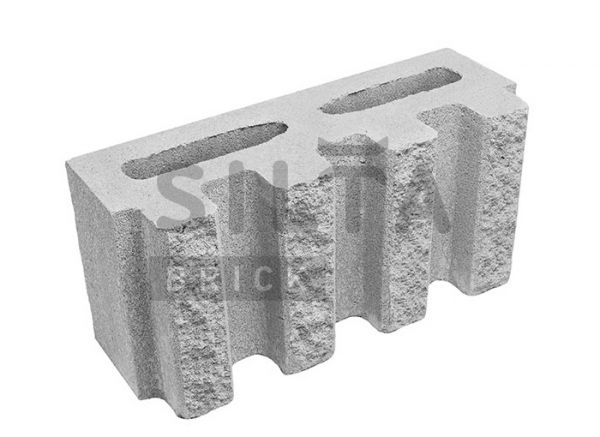 Блок канелюрный Silta Brick белый