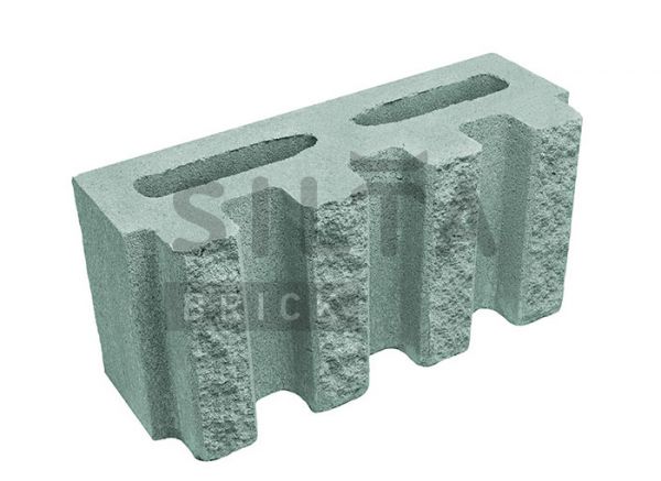 Блок канелюрный Silta Brick зеленый