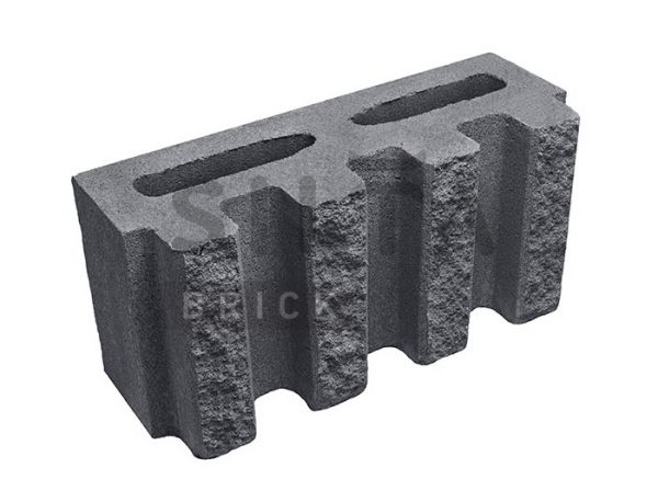 Блок канелюрный Silta Brick черный